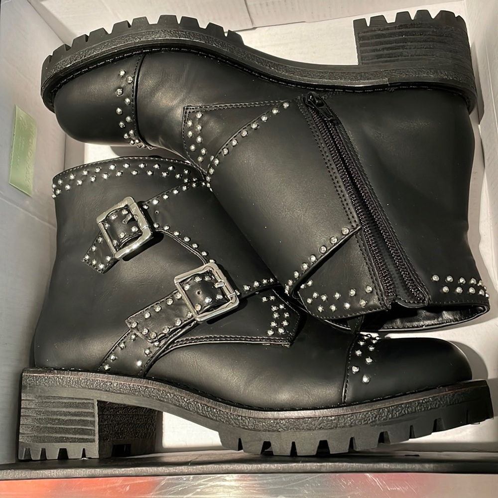 Design Lab Black Moria BNWT Moto Boots Womens 7